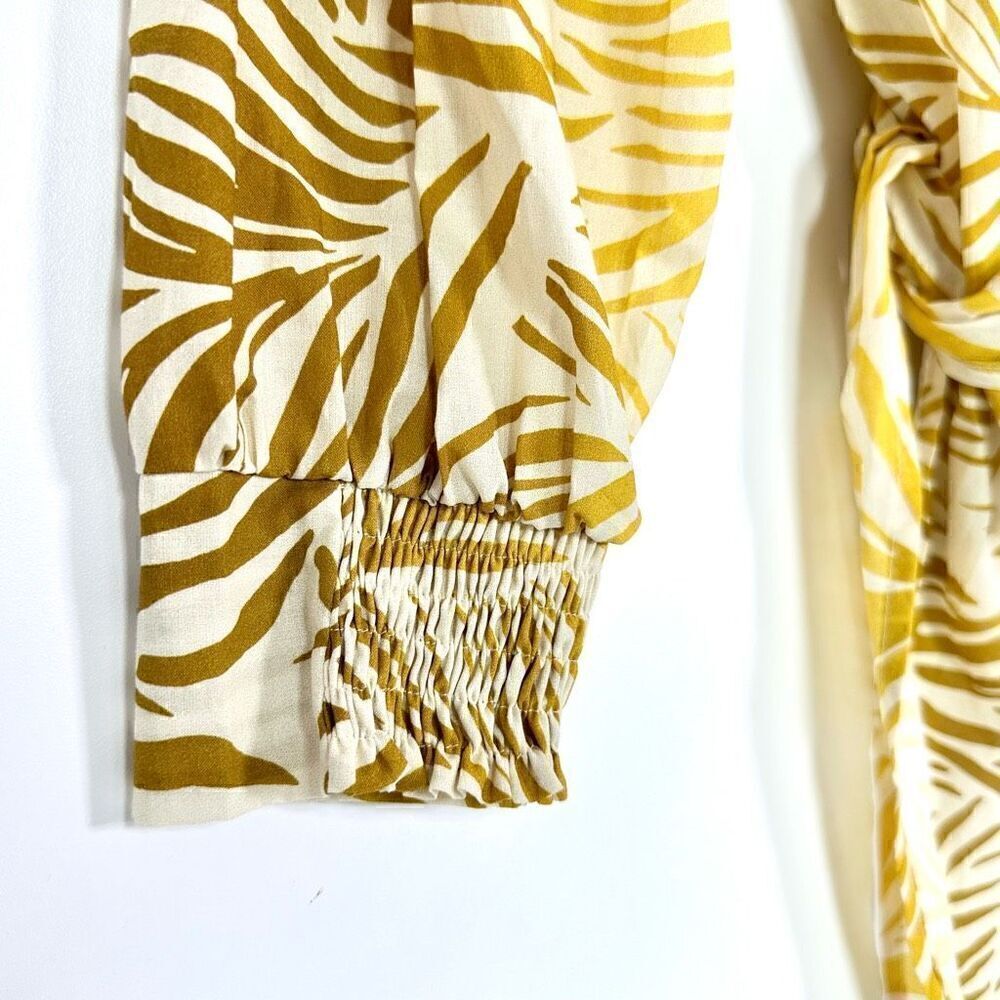 NEW Summum Woman Amsterdam Wrap Cotton Blouse Top EUR 40/ US 8 Palm Leaves Print - Picture 8 of 14